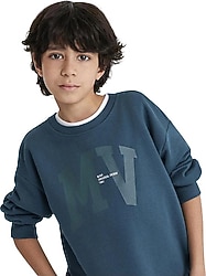 Mavi MV Baskılı 6S10054 Çocuk Sweatshirt