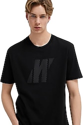 Mavi Pro Logo Baskılı 067034 Kısa Kollu Bisiklet Yaka Erkek Tişört