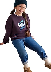 Mavi Stitch Baskılı 7S10161 Çocuk Sweatshirt