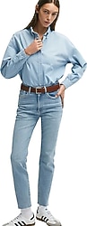 Mavi Viola Premium Blue 101048-84189 Açık Mavi Kadın Straight Jean