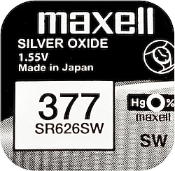 Maxell 377 SR626SW 1.55 V Düğme Pil