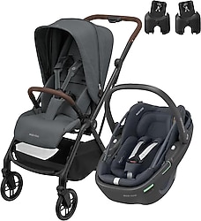 Maxi-Cosi Leona2 Coral 360 Essential Graphite Travel Sistem Bebek Arabası
