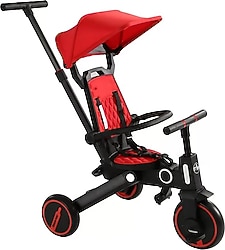 Maxi Taxi Easy Trike Çift Yönlü Kırmızı Bebek Bisikleti