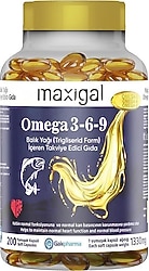 Maxigal Omega 3 + 6 + 9 Balık Yağı 200 Kapsül