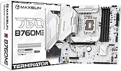 Maxsun Terminator B760M D4 Ice Wi-Fi Intel LGA1700 DDR4 Micro ATX Anakart
