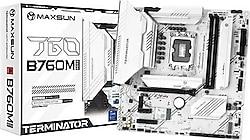 Maxsun Terminator B760M GKD5 Ice Wi-Fi Intel LGA1700 DDR5 Micro ATX Anakart