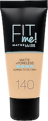 Maybelline Fit Me Matte + Poreless 140 Cool Medium 30 ml Likit Fondöten