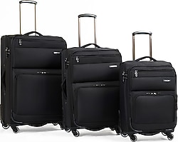 Mçs V117 Kumaş Kabin + Orta + Büyük Boy 3'lü Valiz Seti