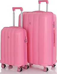 Mçs V305 Polipropilen Pembe Kabin + Büyük Boy 2'li Valiz Seti
