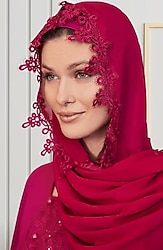 Mecit 0026 Fuşya Şifon Şal