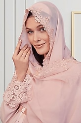 Mecit 0028 Pudra Şifon Şal