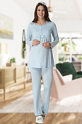 Mecit 5414 Mavi Lohusa Pijama Takımı