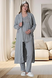 Mecit 6003 Sabahlıklı Lohusa Pijama Takımı
