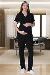 Mecit 6008 Siyah Hamile Lohusa Pijama Takımı