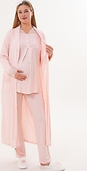 Mecit 6330 Sabahlıklı Pudra Lohusa Pijama Takımı