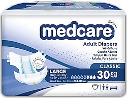 Medcare Classic Belbantlı Büyük Boy L 30'lu Hasta Bezi