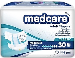 Medcare Classic Belbantlı Orta Boy M 30'lu Hasta Bezi