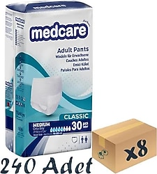 Medcare Classic Emici Külot Orta Boy M 30'lu 8 Adet Hasta Bezi