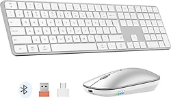 Meetion iKey C230 Beyaz Şarjlı Kablosuz Klavye Mouse Seti