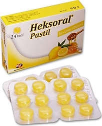 Mega-Farma Heksoral Bal Limon ve C Vitaminli 24'lü Pastil
