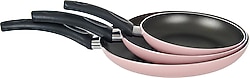 Mehtap 3'lü 18+22+26 cm Pembe Tava Seti