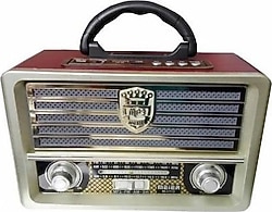 Meier M-113BT Krem USB SD MP3 Şarjlı Bluetooth Nostaljik Radyo