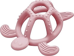 Meleni Baby Kaplumbağa Figürlü Pembe Bebek Diş Kaşıyıcı