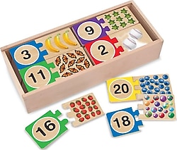 Melissa&Doug Ahşap Sayılar Eşleştirme Yapbozu