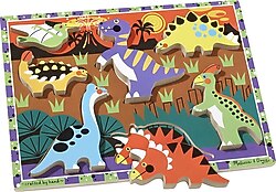 Melissa&Doug Dinozorlar Tombul Ahşap Yapboz MD003747
