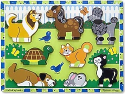 Melissa&Doug Evcil Hayvanlar Tombul Ahşap Yapboz MD003724