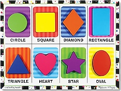 Melissa&Doug Şekiller Tombul Ahşap Yapboz MD003730