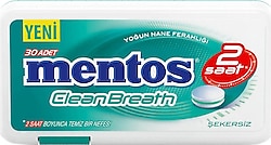 Mentos Clean Breath 2 Saat Yoğun Nane Aromalı 21 gr Kutu Şekerleme