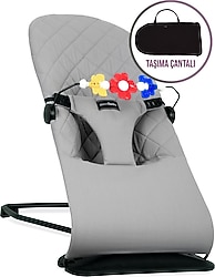 Merfbaby Cotton Oyuncaklı Çantalı Gri Ana Kucağı