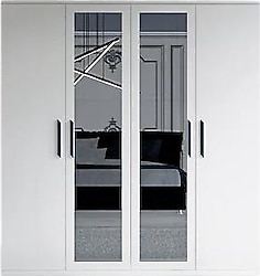 Metalia GM 051 Aynalı 4 Kapaklı Gardırop