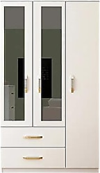 Metalia Home Aynalı 2 Çekmeceli 3 Kapaklı Gardırop