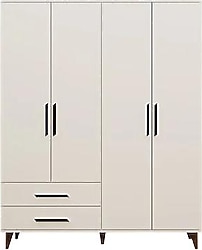Metalia Novado Gm 070-A 2 Çekmeceli 4 Kapaklı Gardırop