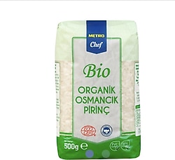 Metro Chef Bio Organik Osmancık Pirinç 500 gr