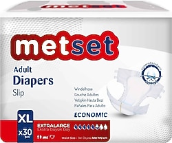 Metset Belbantlı Ekstra Büyük Boy XL 30'lu 4 Adet Hasta Bezi