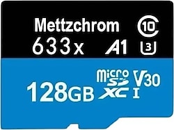 Mettzchrom 633x Class10 UHS-I U3 A1 V30 128 GB Micro SD Kart