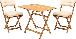 Meya Dekor Bistro 60x80 cm 2+1 Minderli Bahçe & Balkon Takımı