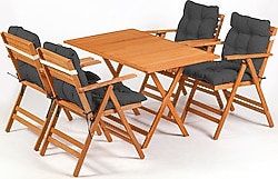 Meya Dekor Loretta 120x70 cm 4+1 Minderli Bahçe & Balkon Takımı