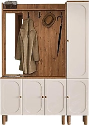Mezza Roma Bohem 5090-5093 Askılıklı 5 Kapaklı Sol Aynalı Portmanto