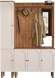Mezza Roma Bohem 5092-5091 Askılıklı 5 Kapaklı Sağ Aynalı Portmanto