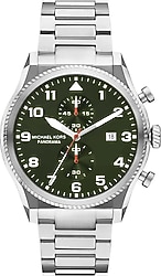 Michael Kors Panorama MK9196 Gümüş-Yeşil Erkek Kol Saati