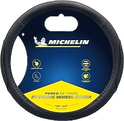 Michelin MC1003N Premium Suni Deri Siyah Direksiyon Kılıfı