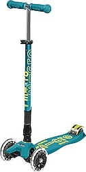 Micro Maxi Deluxe Foldable MMD097 Işıklı Yeşil 3 Tekerlekli Çocuk Scooter