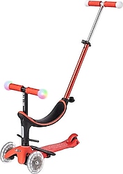 Micro Mini2Grow Deluxe Magic MMD356 Işıklı Kırmızı 3 Tekerlekli Oturaklı Çocuk Scooter