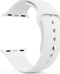 Microsonic Apple Watch Series 4 44mm Beyaz Silikon Kordon