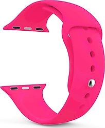 Microsonic Apple Watch Series 5 40mm Pembe Silikon Kordon