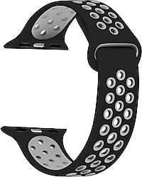 Microsonic Apple Watch Series 5 40mm Siyah-Gri Rainbow Kordon